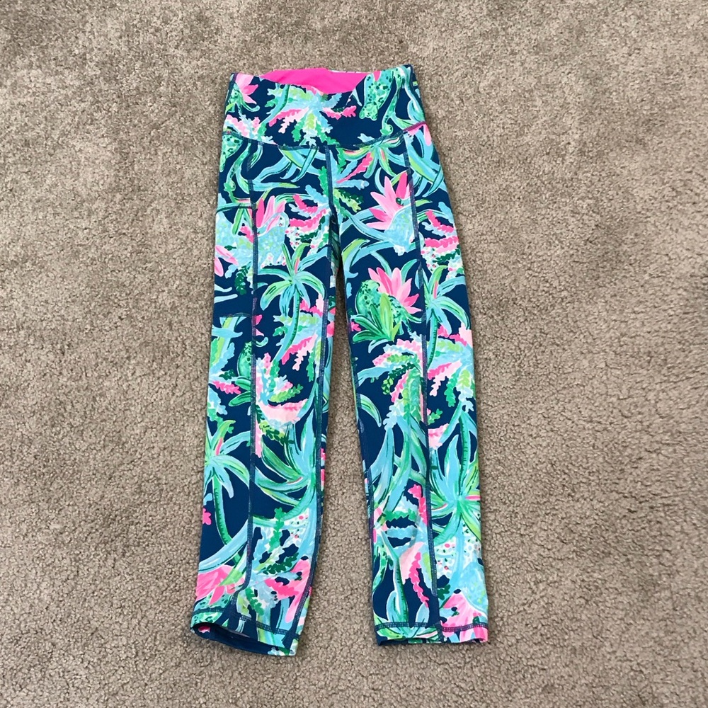 Preowned Lilly Pulitzer tropical weekender high rise leggings- XXS
